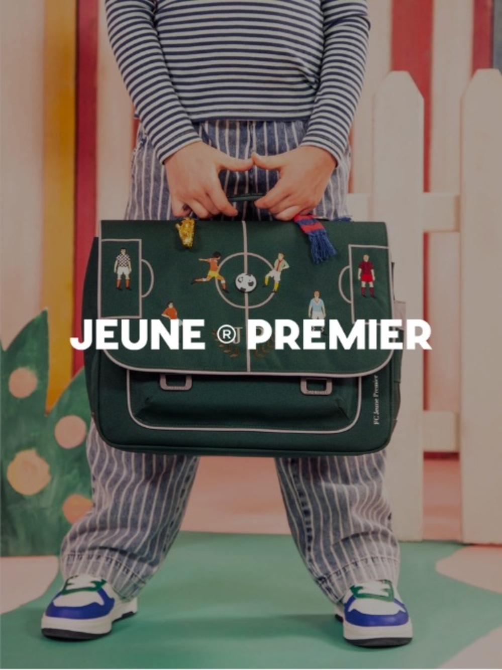 Jeune Premier "It Bag Midi" Boys 6-8 School Bag Backpack - FC Soccer Field